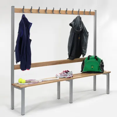 Changing Room Bench with Hooks