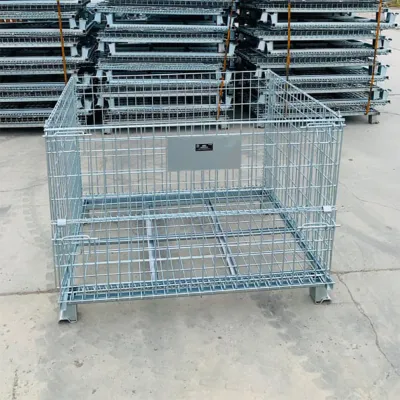 Stackable Pallet Cage - Foldable Wire Mesh, 800KG Capacity