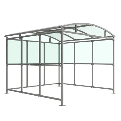 Modular Outdoor Smoking Shelter - 3m wide