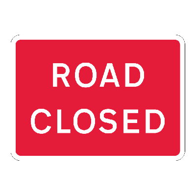 Plastic Quick Fit - Road Closure Signs