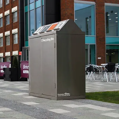 Stainless Steel Public Recycling Bin Stainless Steel Public Recycling Bin