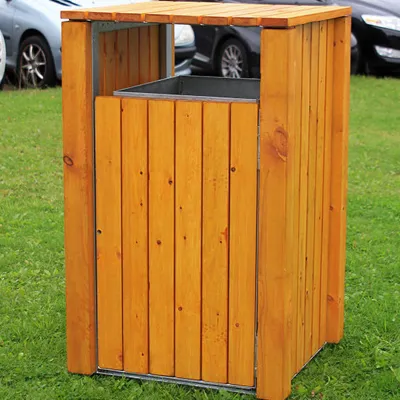 Timber Slats Litter Bin