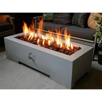 Premium Zinc Rectangular Gas Fire Pit